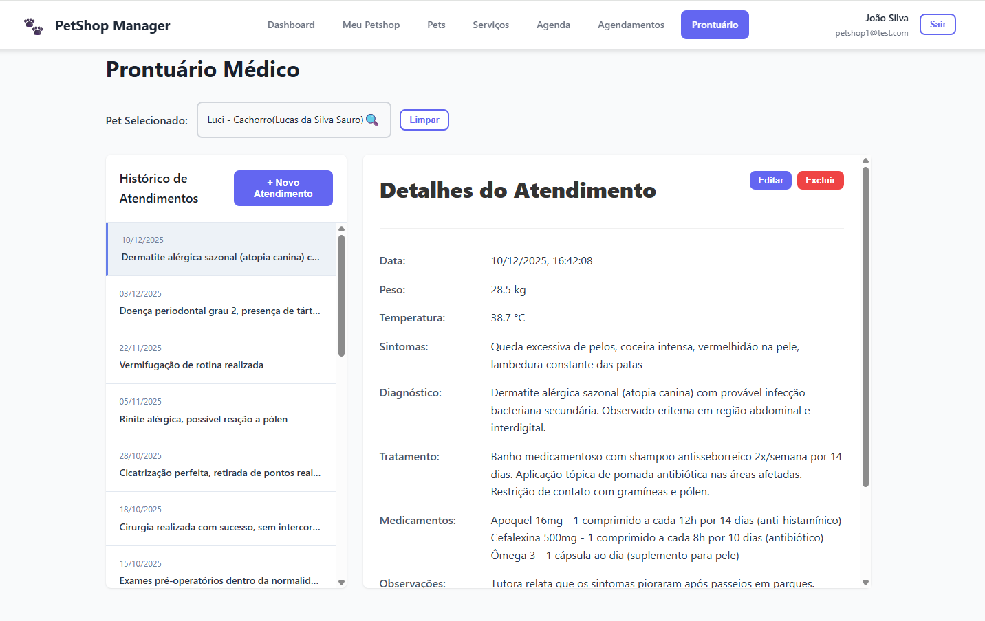 Prontuário veterinário digital e eletrônico